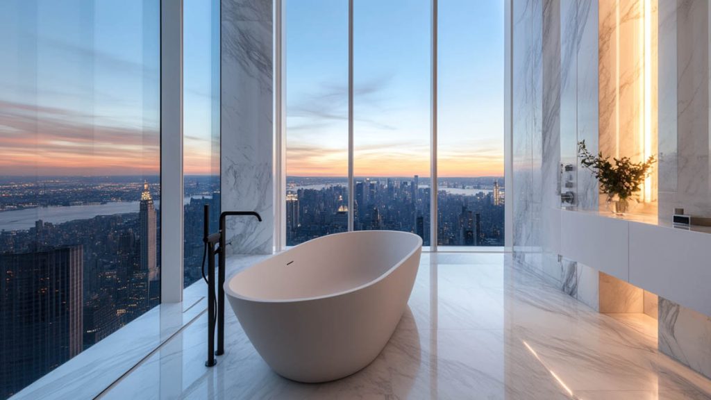 hauteur pommeau douche baignoire